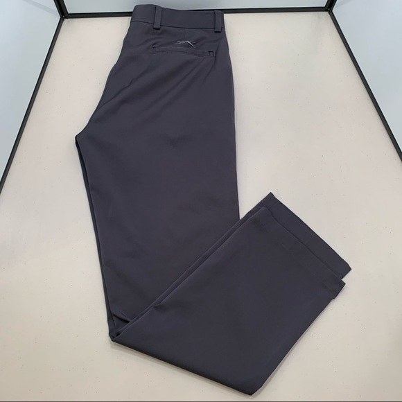 Slazenger Golf Pants Men Black Solid Straight Leg Stretch Polyester 32x32 C Pics - Picture 1 of 9